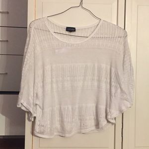 TopShop White Flowy Blouse